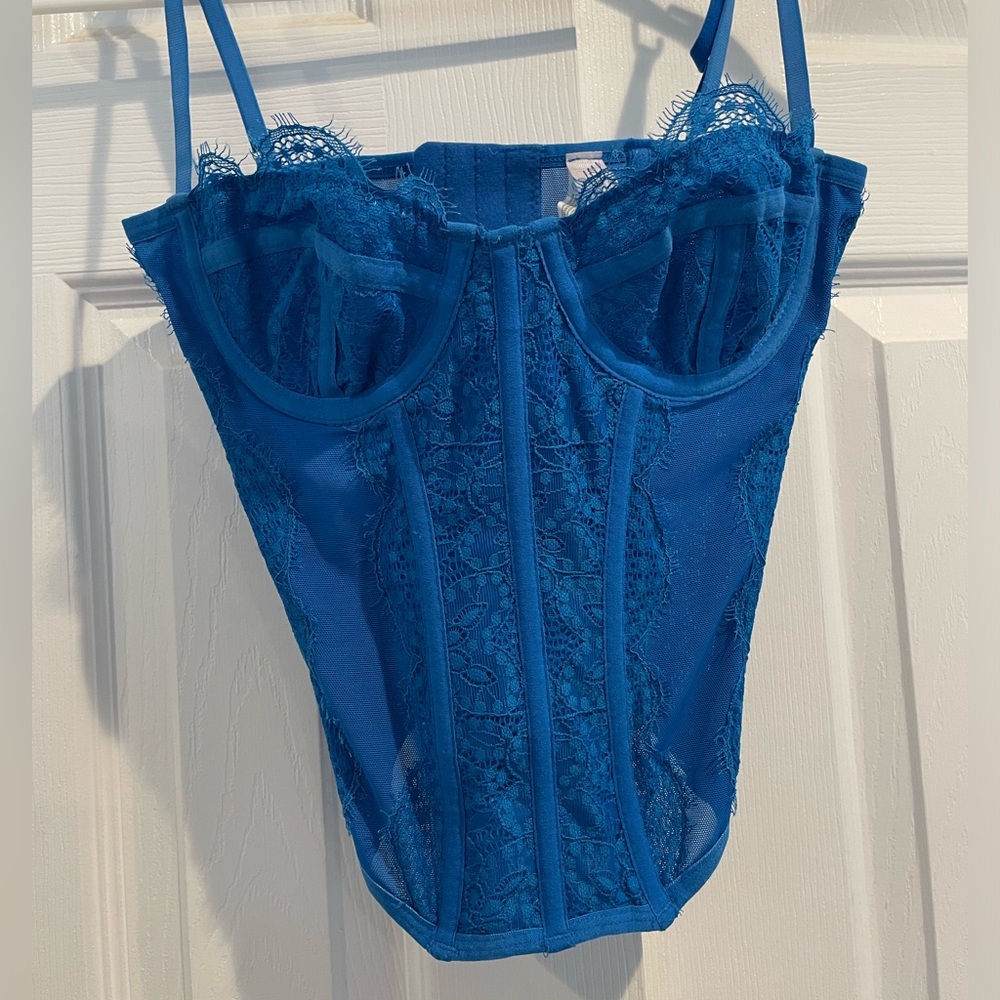 Urban electric blue corset